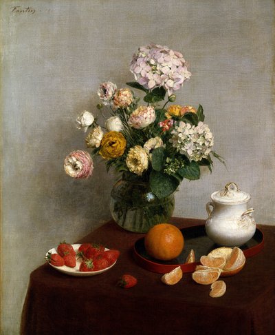 Blomster og frukt av Henri Fantin-Latour