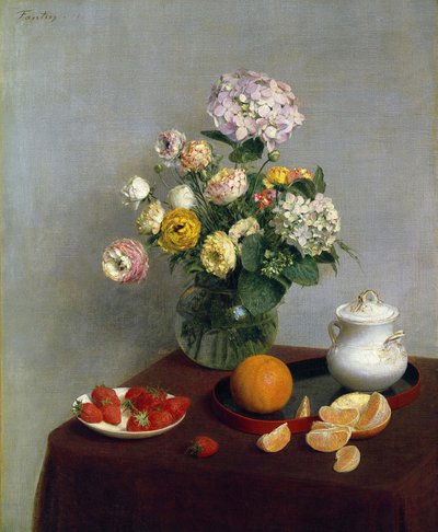 Blomster og frukt av Henri Fantin-Latour