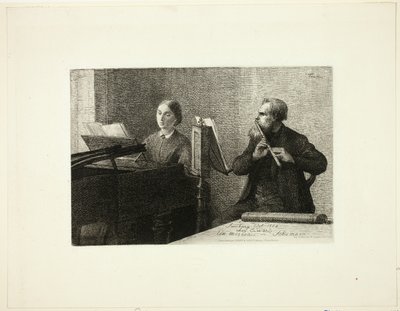 Et stykke av Schumann av Ignace Henri Jean Fantin Latour