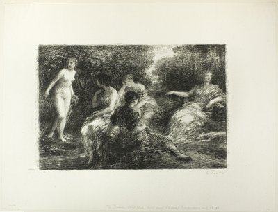 Badende kvinner, tredje stor tallerken av Ignace Henri Jean Fantin-Latour