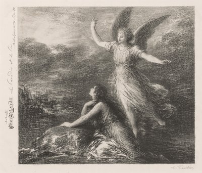 Debut fra Paradise and the Peri (Second Plate) av Ignace Henri Jean Fantin Latour
