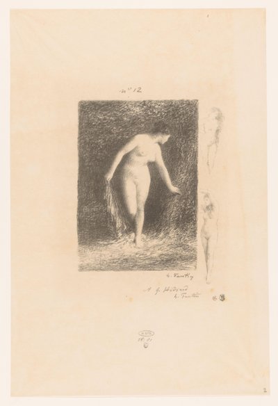 Diana ontkleedt seg om å bade Diana Gedichten van André Chénier (serietittel) Illustrasjoner til diktene til André Chénier (serietittel) av Ignace Henri Jean Fantin Latour