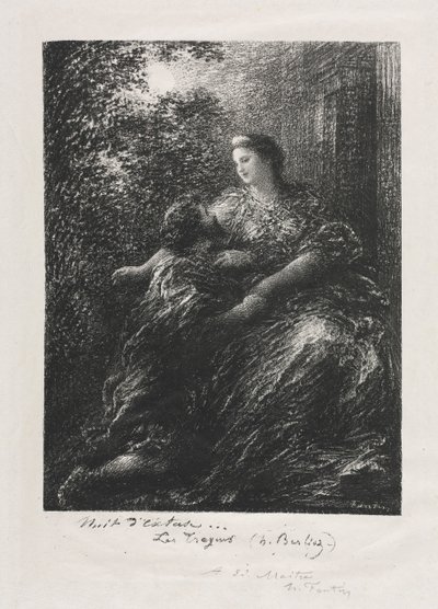 Duett av trojanerne av Ignace Henri Jean Fantin Latour