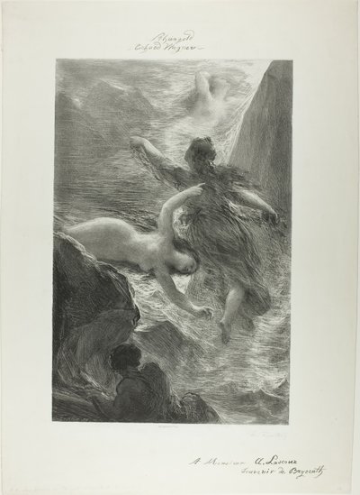 Første scene av Rhinegold av Ignace Henri Jean Fantin Latour