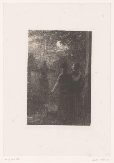 Héro og Ursule ved en fontene i måneskinnet Béatrice et Bénédict. Acte I. Nocturne Life and works of Hector Berlioz (serietittel) av Ignace Henri Jean Fantin Latour