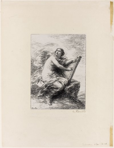 Inspirasjon, første tallerken av Ignace Henri Jean Fantin-Latour