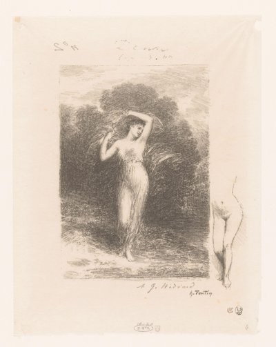Jonge kvinne med sjaal Den unge pasienten Gedichten van André Chénier (serietittel) Illustrasjoner til diktene til André Chénier (serietittel) av Ignace Henri Jean Fantin Latour
