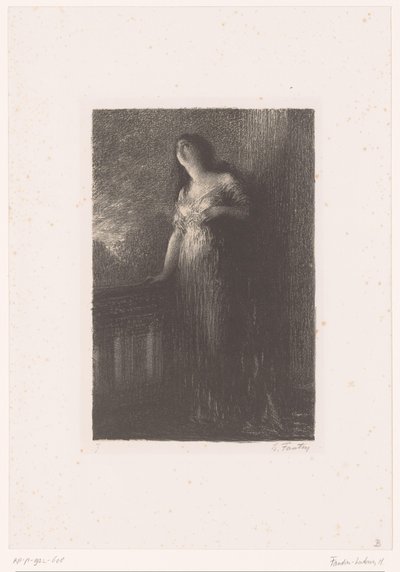 Julia er på balkongen om natten Romeo og Juliette. Selvtillit a la natt Livet og verkene til Hector Berlioz (serietittel) av Ignace Henri Jean Fantin Latour