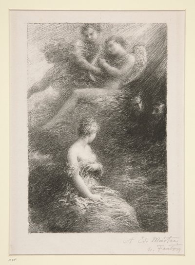 La damnation de Faust: apparition de Marguerite (The Damnation of Faust: The Apparition of Marguerite) av Ignace Henri Jean Fantin Latour