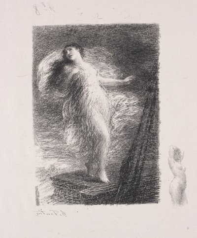 Den unge Tarentina av Ignace Henri Jean Fantin Latour