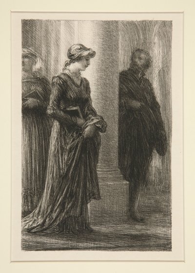 The Mastersingers of Nuremberg: Act I, Meeting of Walther and av Ignace Henri Jean Fantin-Latour