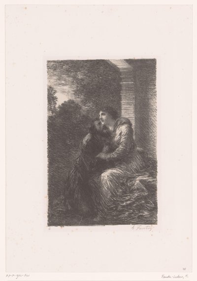 Lohengrin og Elsa klemmer i bryllupssuiten Lohengrin. Akt III. Scene d
