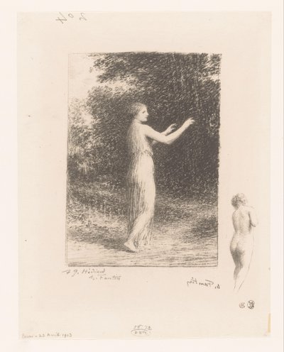 Maagd van Lycus vandre i naturen Tiggeren Gedichten van André Chénier (serietittel) Illustrasjoner til diktene til André Chénier (serietittel) av Ignace Henri Jean Fantin Latour