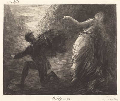 Manfred og Astarte (1. plate) av Ignace Henri Jean Fantin Latour