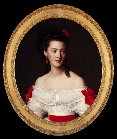 Portrett av Marguerite de Biron. Maleri av Henri Fantin Latour (Fantin-Latour av Ignace Henri Jean Fantin Latour