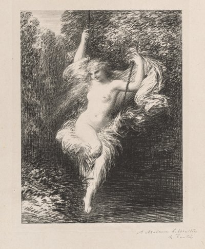 Baderen Sarah av Ignace Henri Jean Fantin Latour