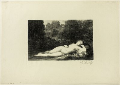 Stille vann av Ignace Henri Jean Fantin Latour
