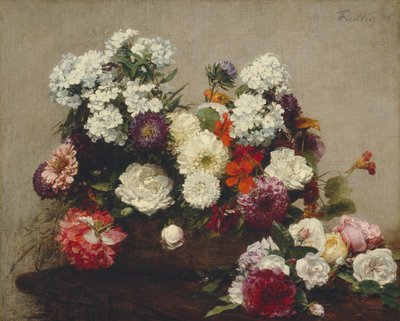Stilleben med blomster, 1881. av Ignace Henri Jean Fantin Latour
