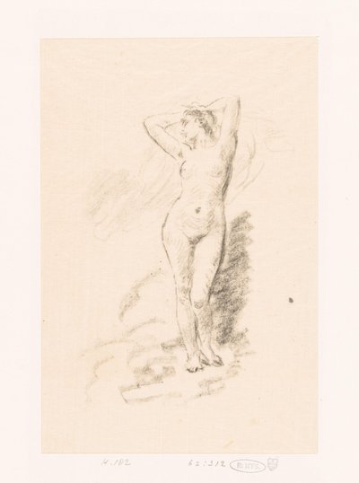 Studie av en stående naken kvinne av Ignace Henri Jean Fantin Latour