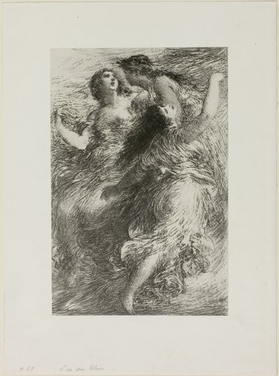 The Rhinegold: Scene I, The Rhinegolds av Ignace Henri Jean Fantin Latour