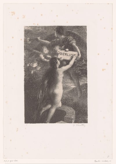 Titteltrykk for: Hector Berlioz, sa vie et ses oeuvres Berlioz (tittel på objekt) Verite Livet og verkene til Hector Berlioz (serietittel) av Ignace Henri Jean Fantin Latour