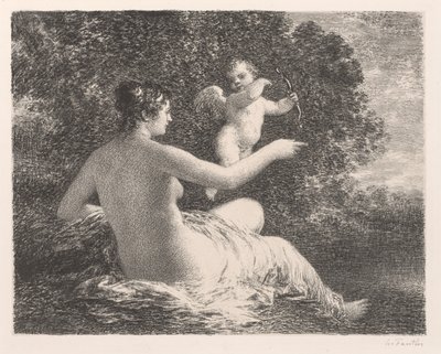 Venus og Amor av Ignace Henri Jean Fantin Latour