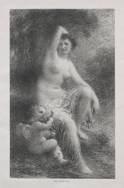 Venus og Amor av Ignace Henri Jean Fantin Latour