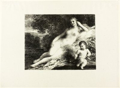 Venus og Amor, andre plate av Ignace Henri Jean Fantin Latour