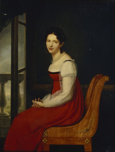 Portrett av prinsesse Varvara Sergeyevna Dolgorukova 1793-1833, født Gagarina, ca 1820 av Henri Françoiss Riesener