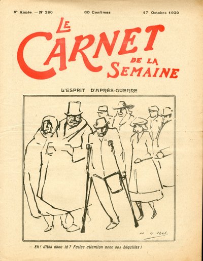 Forside av "" Ukens notatbok "", Satirical in Colors av Henri Gabriel Ibels