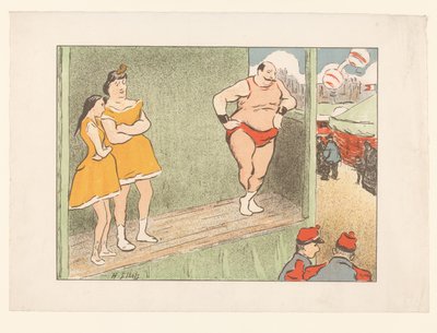 Tre skuespillere på en scene Forestillinger av Théâtre Libre (serietittel) Les Programs du Théâtre Libre (serietittel) av Henri Gabriel Ibels