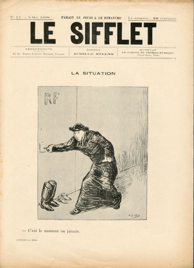 The Whistle, nummer 14, Satirical in B & W av Henri Gabriel Ibels