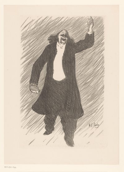 Portrett av chansonnieren Marcel Legay Marcel Legay Artister av kafékonserten (serietittel) Le Café Concert (serietittel) av Henri Gabriel Ibels