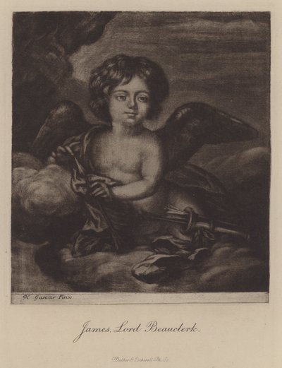 James, Lord Beauclerk, andre sønn av kong Charles II og Nell Gwyn (gravering) av Henri Gascar