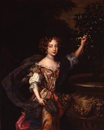 Et portrett av Elizabeth, hertuginne av Somerset, ca. 1683 (olje på lerret) av Henri Gascars