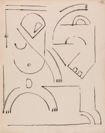 Abstrakt figursammensetning av Henri Gaudier-Brzeska