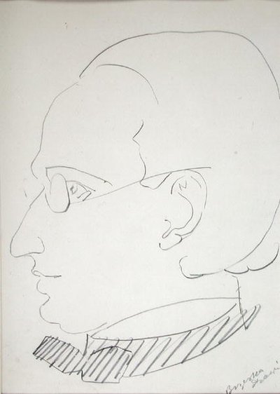 Alfred Wolmark (1877-1961) (blyant på papir) av Henri Gaudier Brzeska