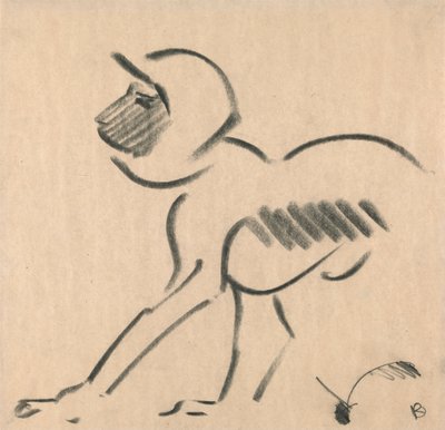 Hukende ape av Henri Gaudier Brzeska