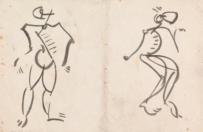 Fem studier for en skulptur av Henri Gaudier-Brzeska