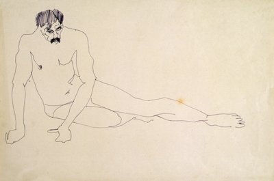 Naken mann hviler av Henri Gaudier Brzeska