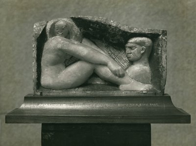Odalisque (mann og kvinne) 1912-13 (alabast) av Henri Gaudier Brzeska