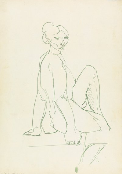 Sittende kvinnefigur av Henri Gaudier Brzeska