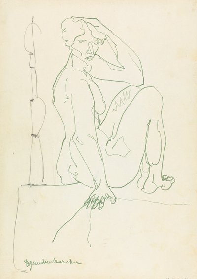 Sittende kvinnefigur av Henri Gaudier Brzeska