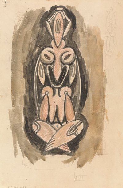 Studie for en skulptursøyle av Henri Gaudier-Brzeska