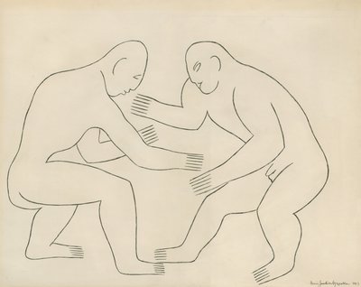 Wrestlers av Henri Gaudier Brzeska