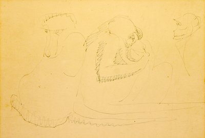 Tre aper av Henri Gaudier Brzeska