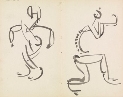 To figurstudier av Henri Gaudier Brzeska