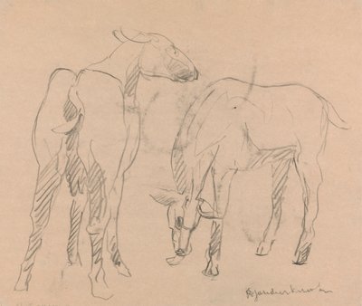 To geiter av Henri Gaudier-Brzeska