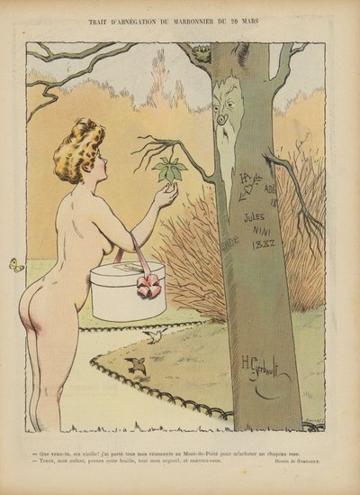 Illustrasjon for Le Rire (farge litho) av Henri Gerbault