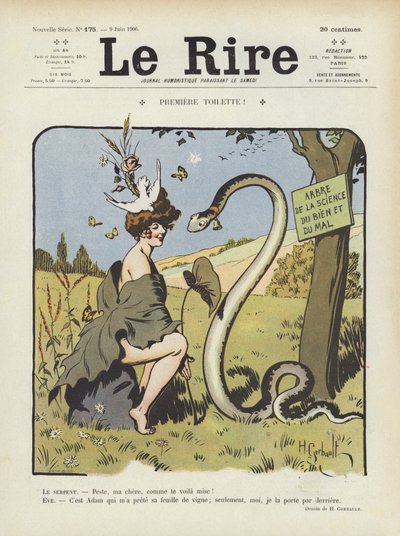 Illustrasjon for Le Rire (farge litho) av Henri Gerbault